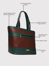 Caprese Marciano Tote Medium Striped Women'S Handbag Green