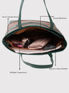 Caprese Marciano Tote Medium Striped Women'S Handbag Green