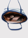 Caprese Marciano Tote Medium Striped Women'S Handbag Navy