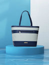 Caprese Marciano Tote Medium Striped Women'S Handbag Navy