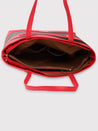Caprese Marciano Tote Medium Striped Women'S Handbag Red