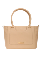 Caprese Peach Medium Beige Tote Bag