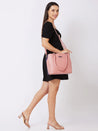 Caprese Pebble Tote Medium Blush / Grape