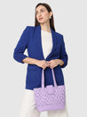 Caprese Pensa Small Tote Printed Faux Leather For Women Lilac