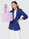 Caprese Pensa Small Tote Printed Faux Leather For Women Lilac