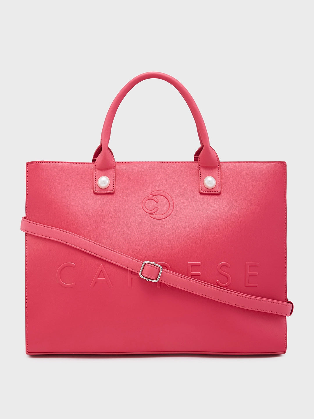 Caprese Pink Cloud Tote Large Women Handbag Office Handbag Pink