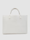 Caprese Pink Cloud Tote Large Women Handbag | Office Handbag White