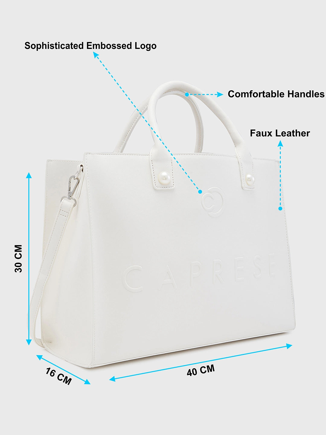 Caprese white handbags discount
