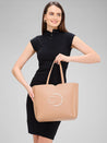 Caprese Pink Cloud Tote Medium Solid Women'S Office Handbag Brown