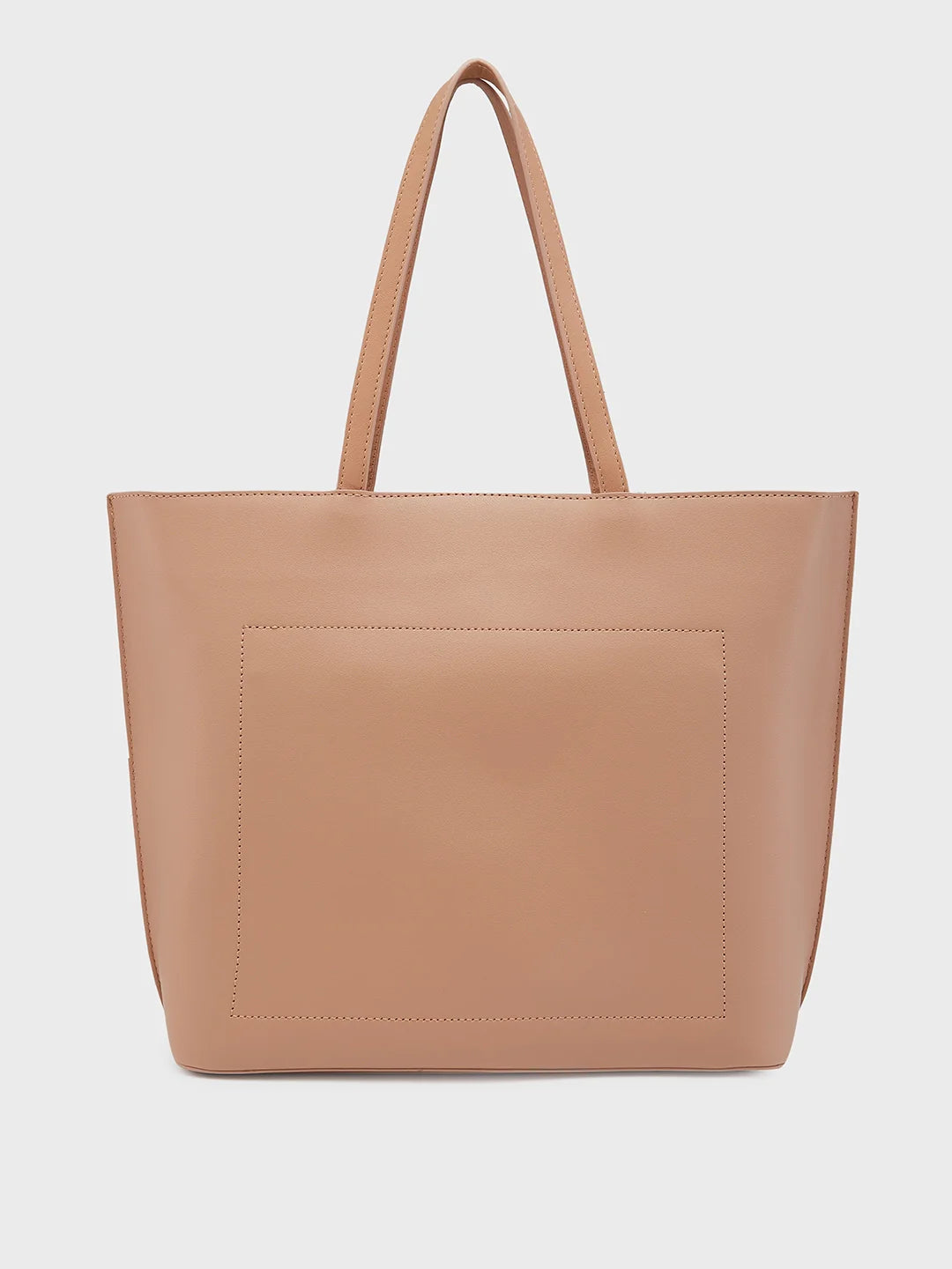 Buy Caprese Pink Cloud Medium Brown Tote Bag Caprese Bags - Main Image