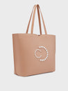 Caprese Pink Cloud Tote Medium Solid Women'S Office Handbag Brown