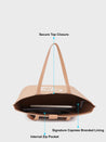 Caprese Pink Cloud Tote Medium Solid Women'S Office Handbag Brown