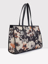 Caprese Poppy Tote Medium Printed Women'S Handbag Black