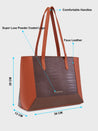 Caprese Rae Tote Medium Croco Womens Office Handbag Brown