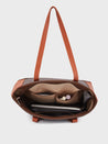 Caprese Rae Tote Medium Croco Womens Office Handbag Brown