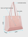 Caprese Rae Tote Medium Croco Womens Office Handbag Pink