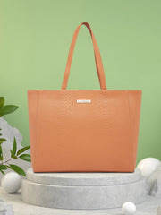 Caprese Rina Large Tan Laptop Tote Bag