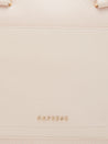 Caprese Roima Tote Large Self Design Women'S Office Handbag Beige