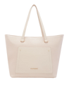 Caprese Roima Tote Large Self Design Women'S Office Handbag Beige