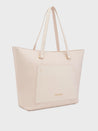 Caprese Roima Tote Large Self Design Women'S Office Handbag Beige
