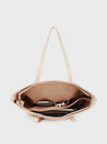 Caprese Roima Tote Large Self Design Women'S Office Handbag Beige