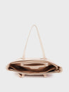 Caprese Roima Tote Large Self Design Women'S Office Handbag Beige