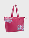 Caprese Shanaya Tote Large Printed Womens Office Handbag Burgundy