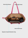 Caprese Shanaya Tote Large Printed Womens Office Handbag Burgundy