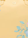 Caprese Shanaya Tote Large Printed Womens Office Handbag Yellow