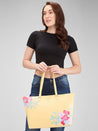 Caprese Shanaya Tote Large Printed Womens Office Handbag Yellow