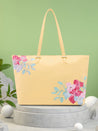 Caprese Shanaya Tote Large Printed Womens Office Handbag Yellow