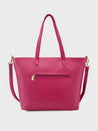 Caprese Shanaya Tote Medium Printed Womens Office Handbag Burgundy