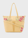 Caprese Shanaya Tote Medium Printed Womens Office Handbag Yellow