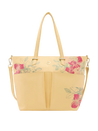 Caprese Shanaya Tote Medium Printed Womens Office Handbag Yellow