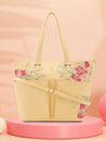 Caprese Shanaya Tote Medium Printed Womens Office Handbag Yellow