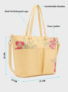 Caprese Shanaya Tote Medium Printed Womens Office Handbag Yellow