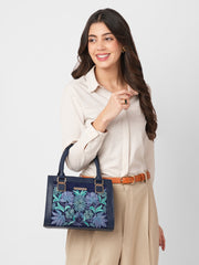Caprese Siji Tresna Small Blue Tote Bag