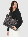 Caprese Snow Laptop Tote Large Printed Women'S Office Handbag Black