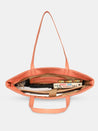 Caprese Snow Laptop Tote Large Printed Women'S Office Handbag Coral