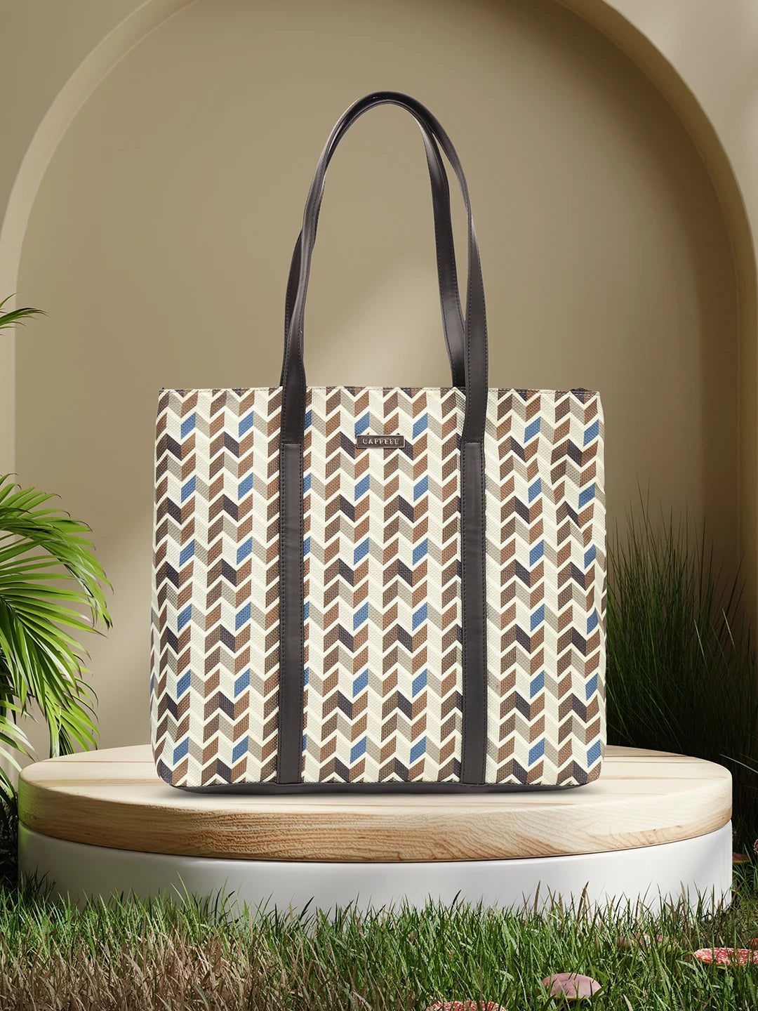 Caprese Susan Tote Large Womens Handbag Beige