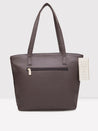 Caprese Tresna Embroidery Tote Handbag Brown