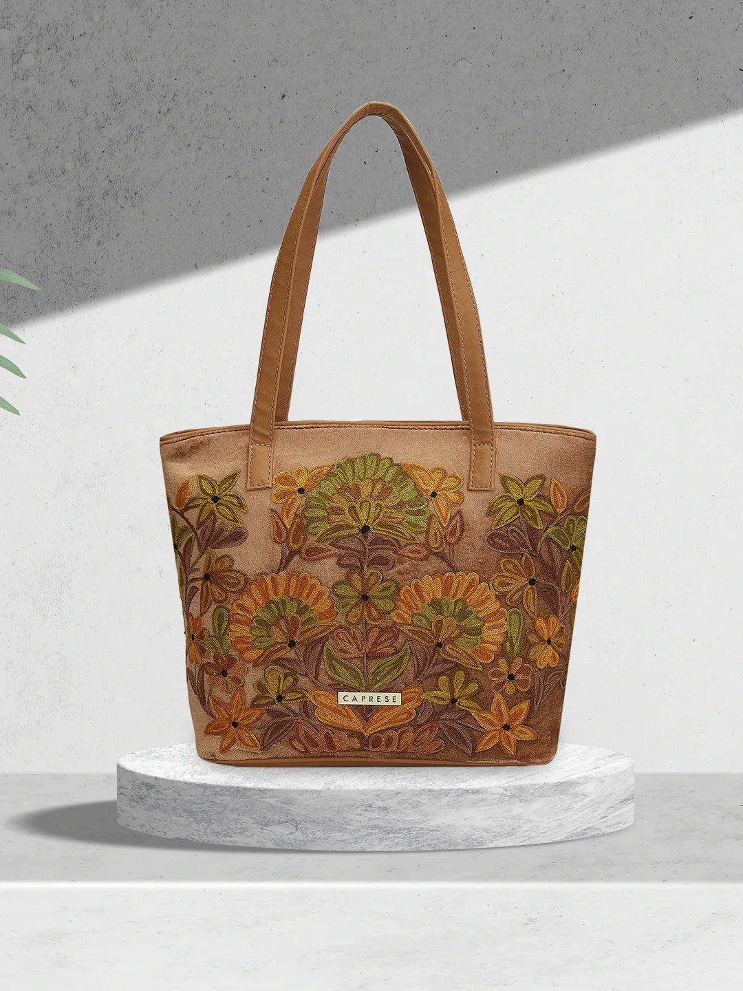Caprese Tresna Embroidery Tote Handbag