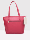 Caprese Tresna Embroidery Tote Handbag Maroon
