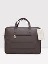 Caprese Tresna Embroidery Laptop Tote Handbag Brown
