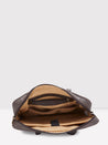 Caprese Tresna Embroidery Laptop Tote Handbag Brown