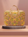 Caprese Tresna Embroidery Laptop Tote Handbag Fawn