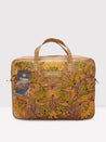 Caprese Tresna Embroidery Laptop Tote Handbag Fawn