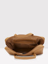 Caprese Tresna Embroidery Laptop Tote Handbag Fawn