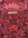 Caprese Tresna Embroidery Laptop Tote Handbag Maroon
