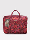 Caprese Tresna Embroidery Laptop Tote Handbag Maroon